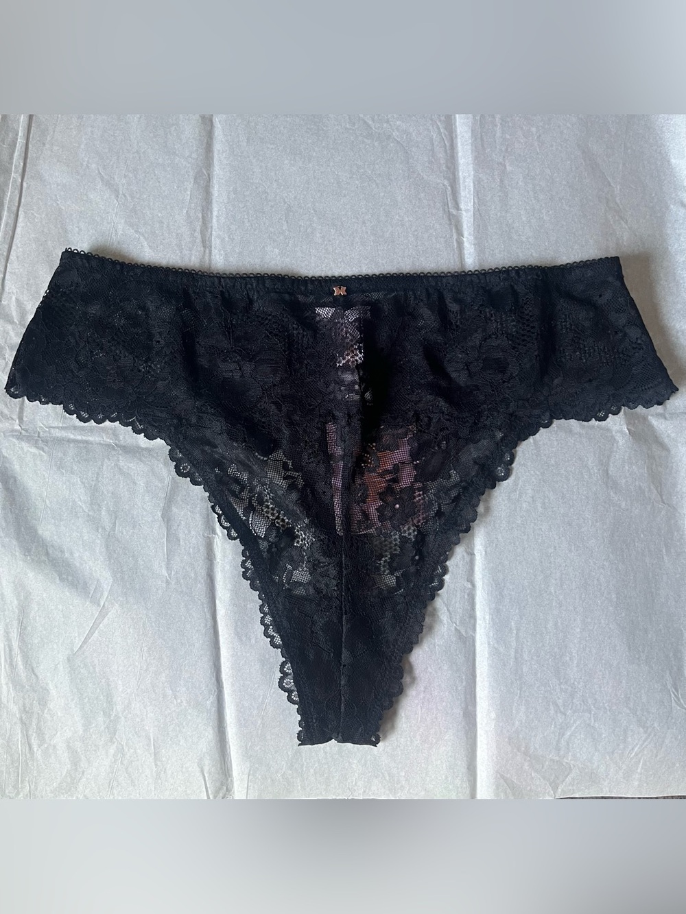 Savage X Fenty Black Lace Thong
